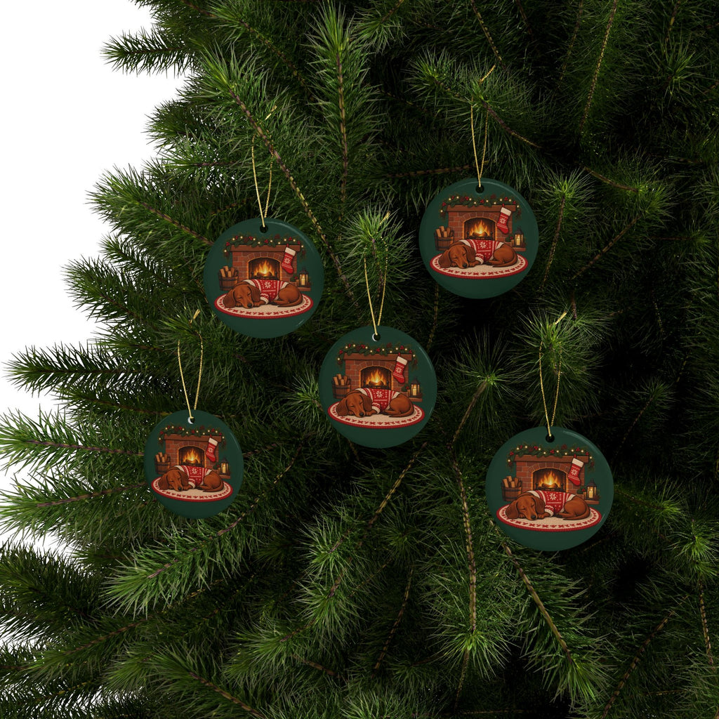 Dachshund Christmas Ornament, Green, photo 4
