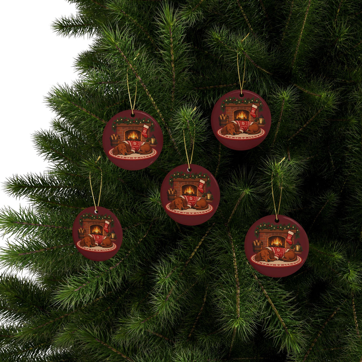 Dachshund Christmas Ornament, Red, photo 4