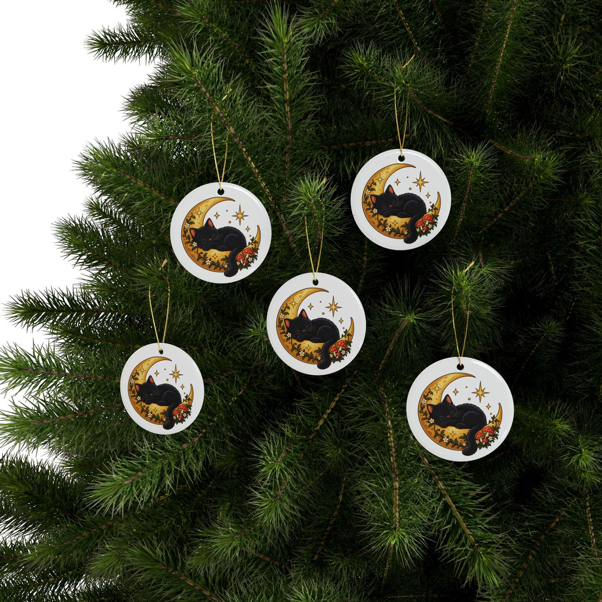 Black Cat on the Moon Ornament, photo 4