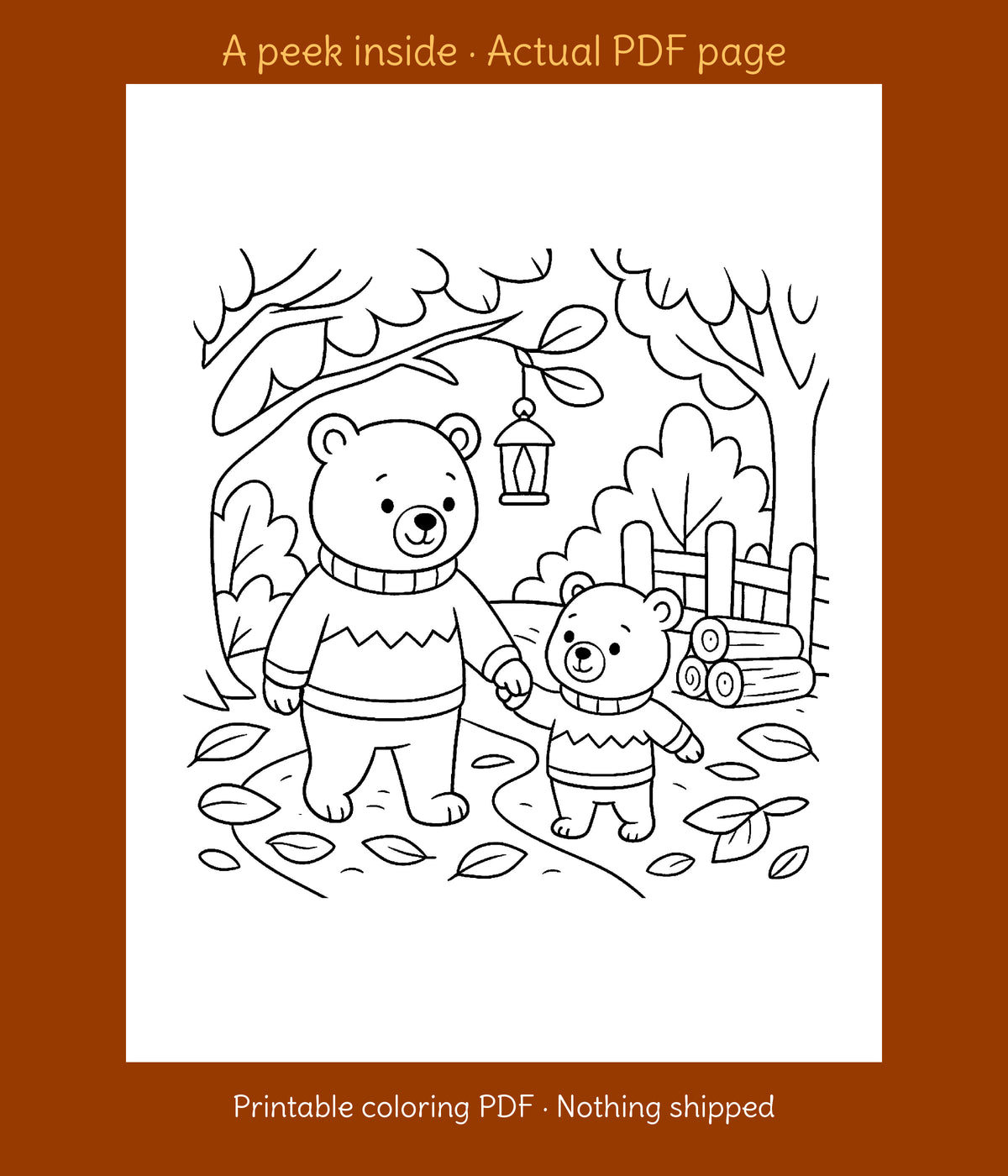 Cozy Woodland Creatures Enjoying Autumn (Printable PDF), photo 5