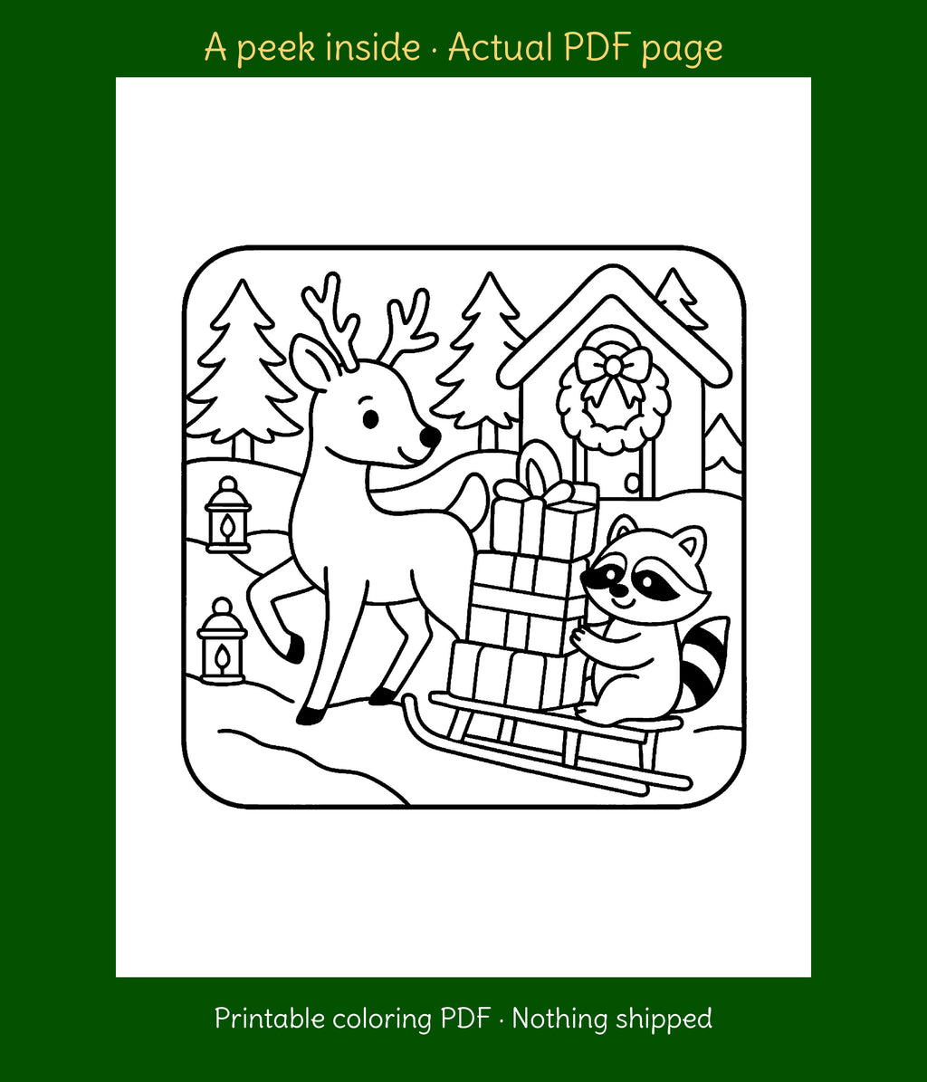Cozy Woodland Creatures at Christmas (Printable PDF), photo 5