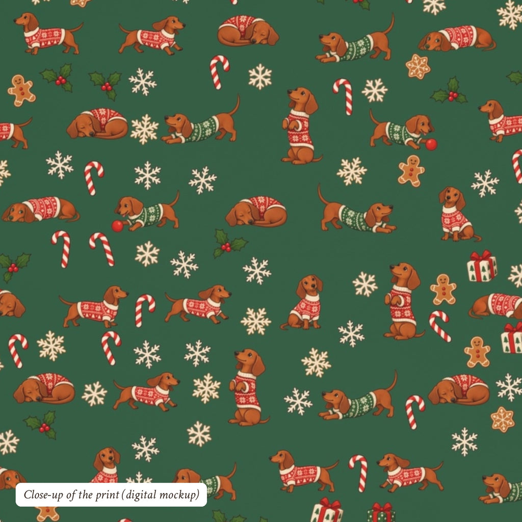 Dachshund Christmas Sherpa Blanket, photo 5