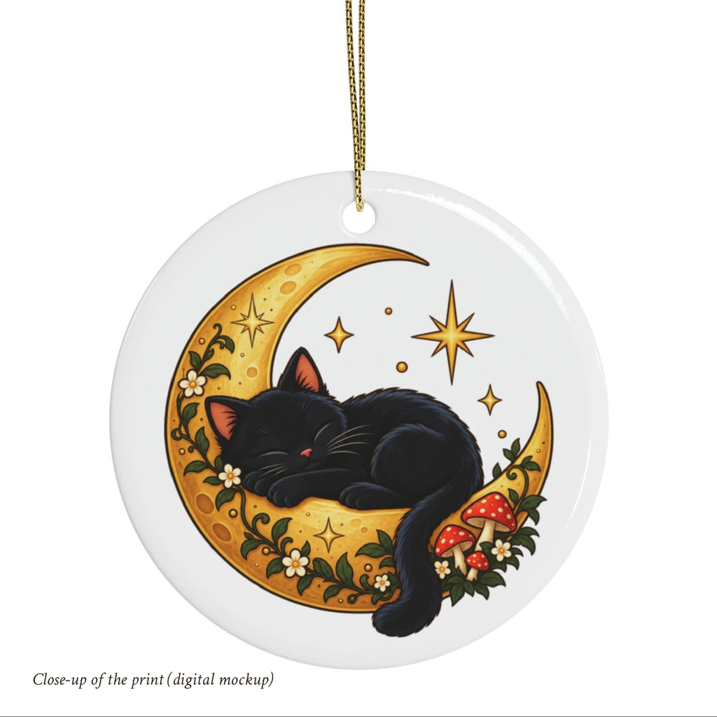Black Cat on the Moon Ornament, photo 5