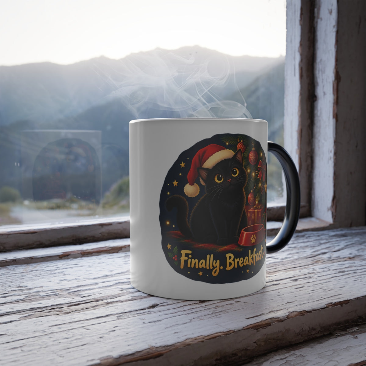 Black Cat Color Changing Mug, photo 5