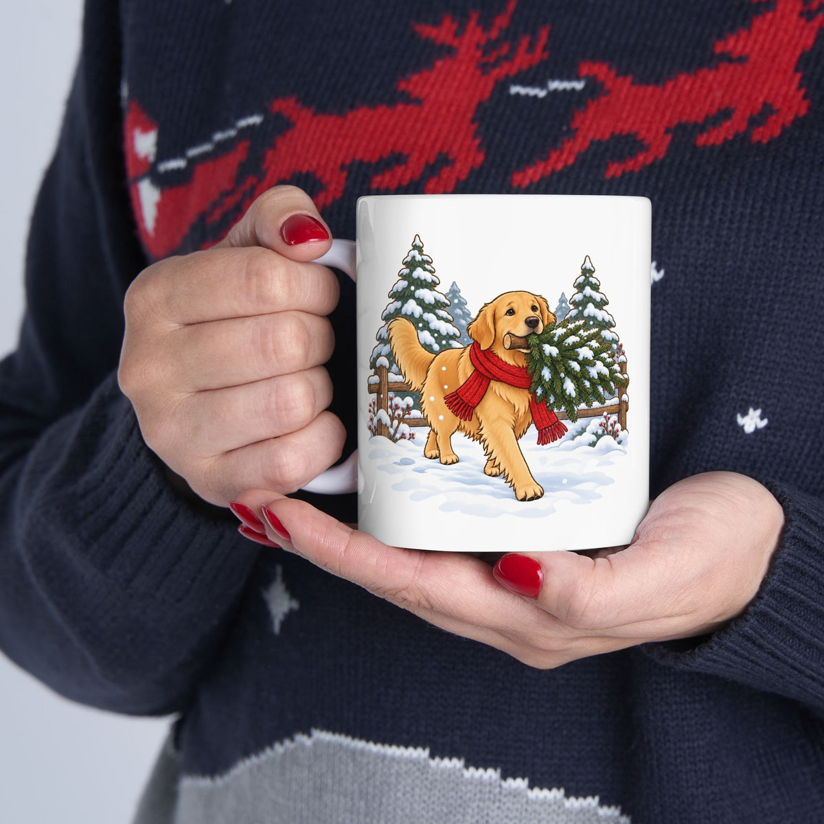Golden Retriever Christmas Mug, photo 5