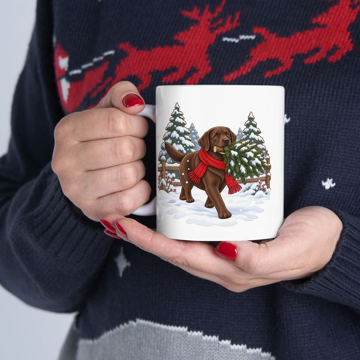 Chocolate Lab Christmas Mug, photo 5