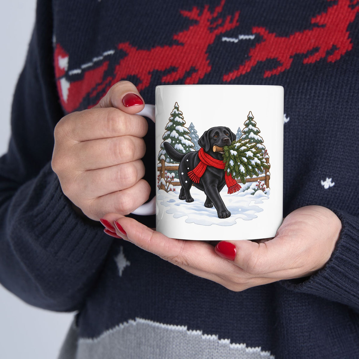 Black Lab Christmas Mug, photo 5