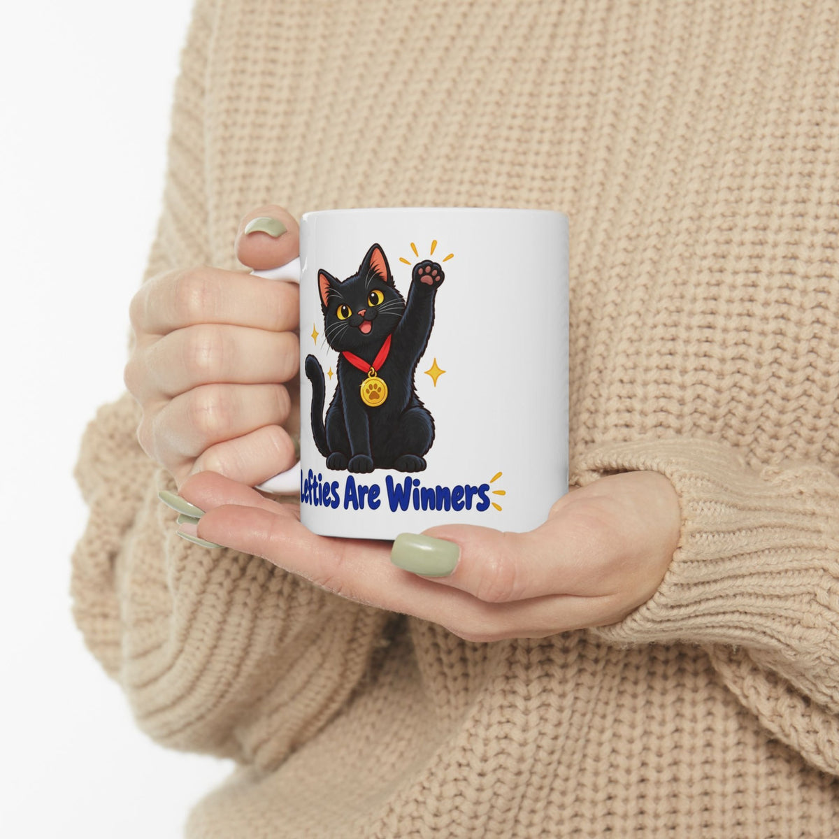 Left Handed Black Cat Mug, photo 5