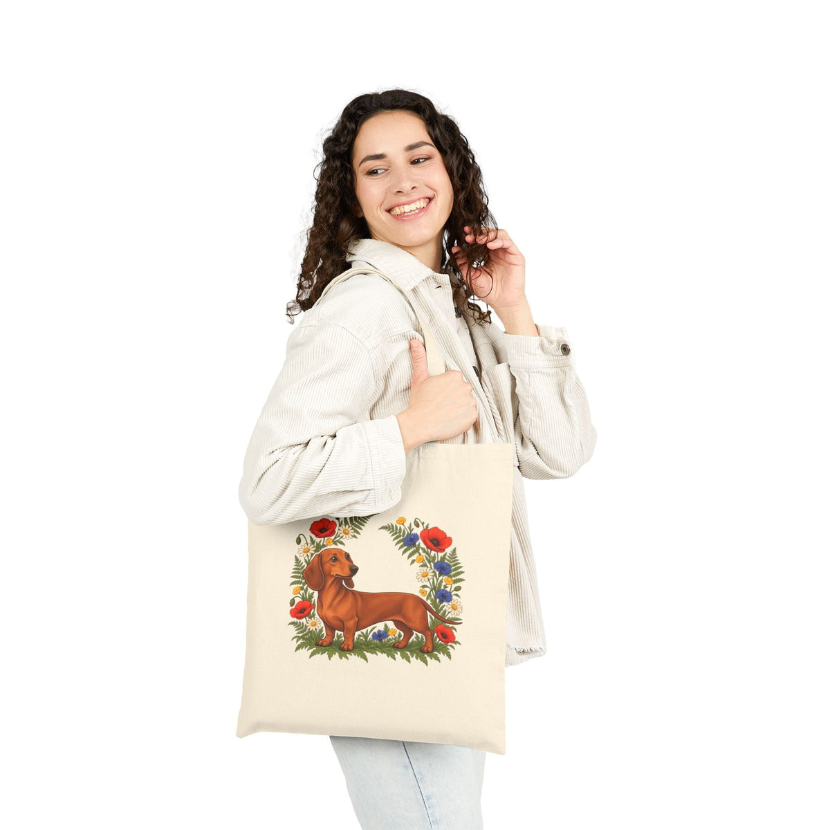 Wildflower Dachshund Tote Bag, photo 5
