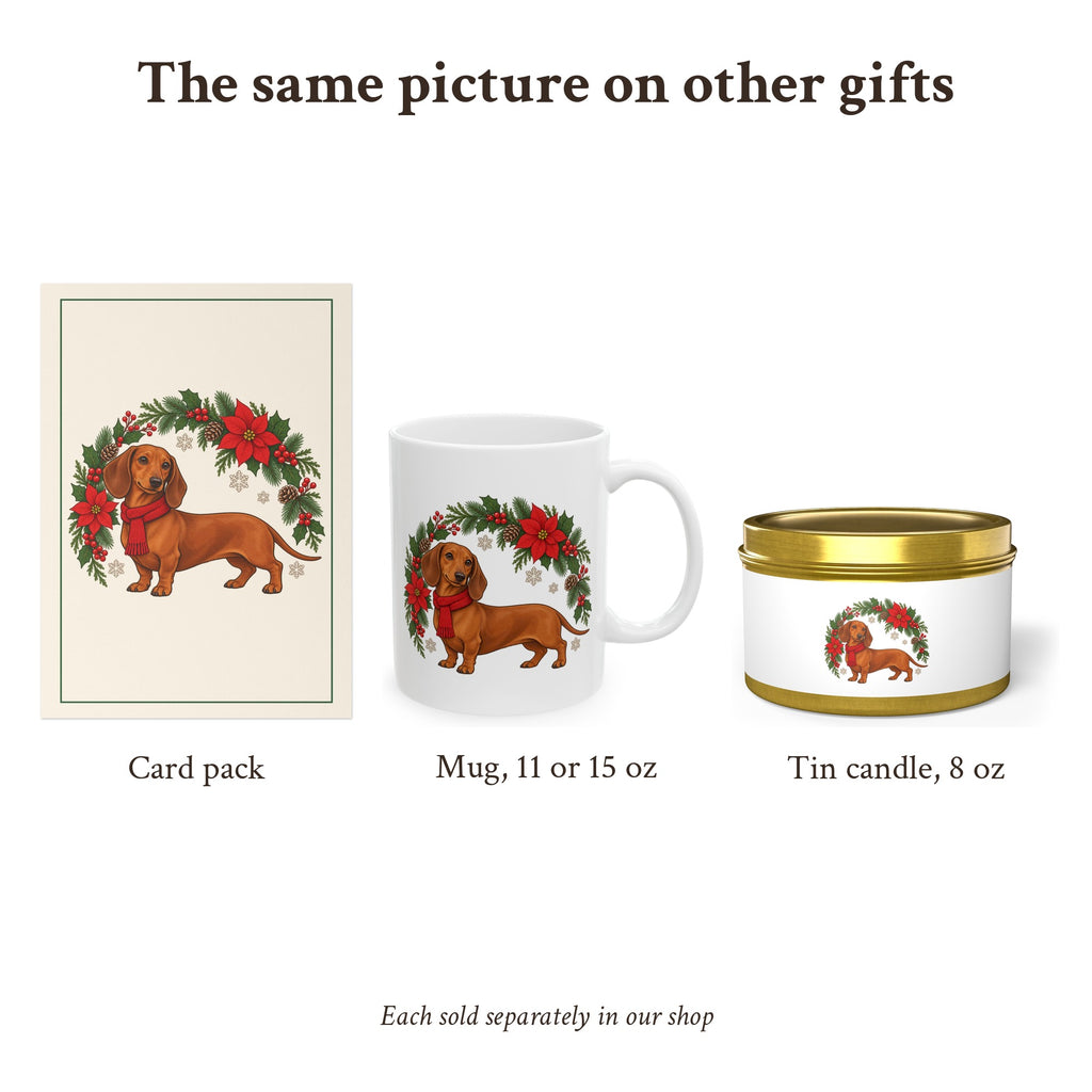 Dachshund Wreath Christmas Candle, photo 5