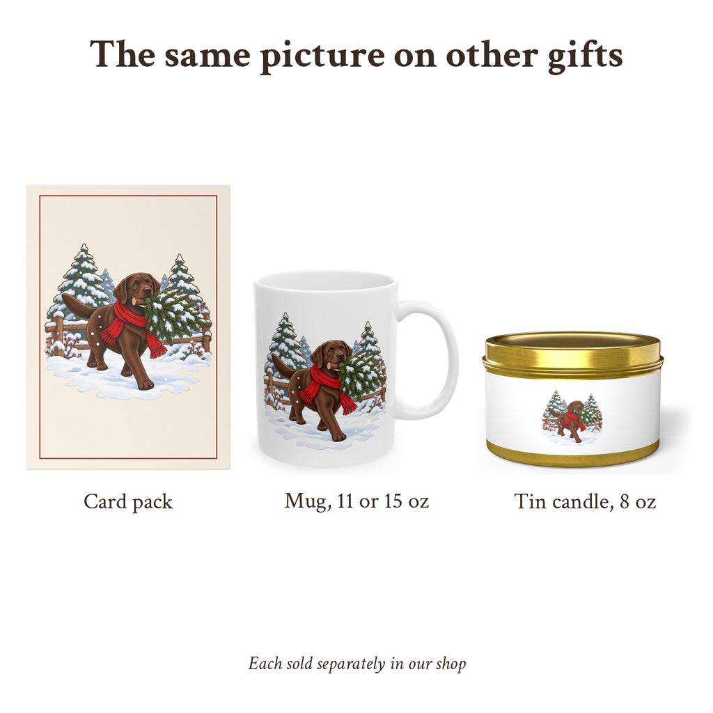 Chocolate Lab Christmas Candle, photo 5