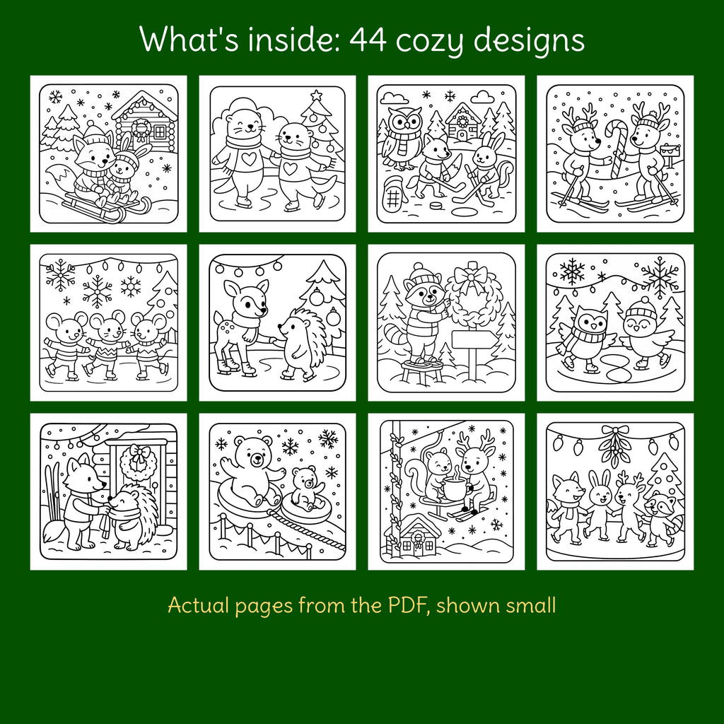 Cozy Woodland Creatures at Christmas (Printable PDF), photo 6