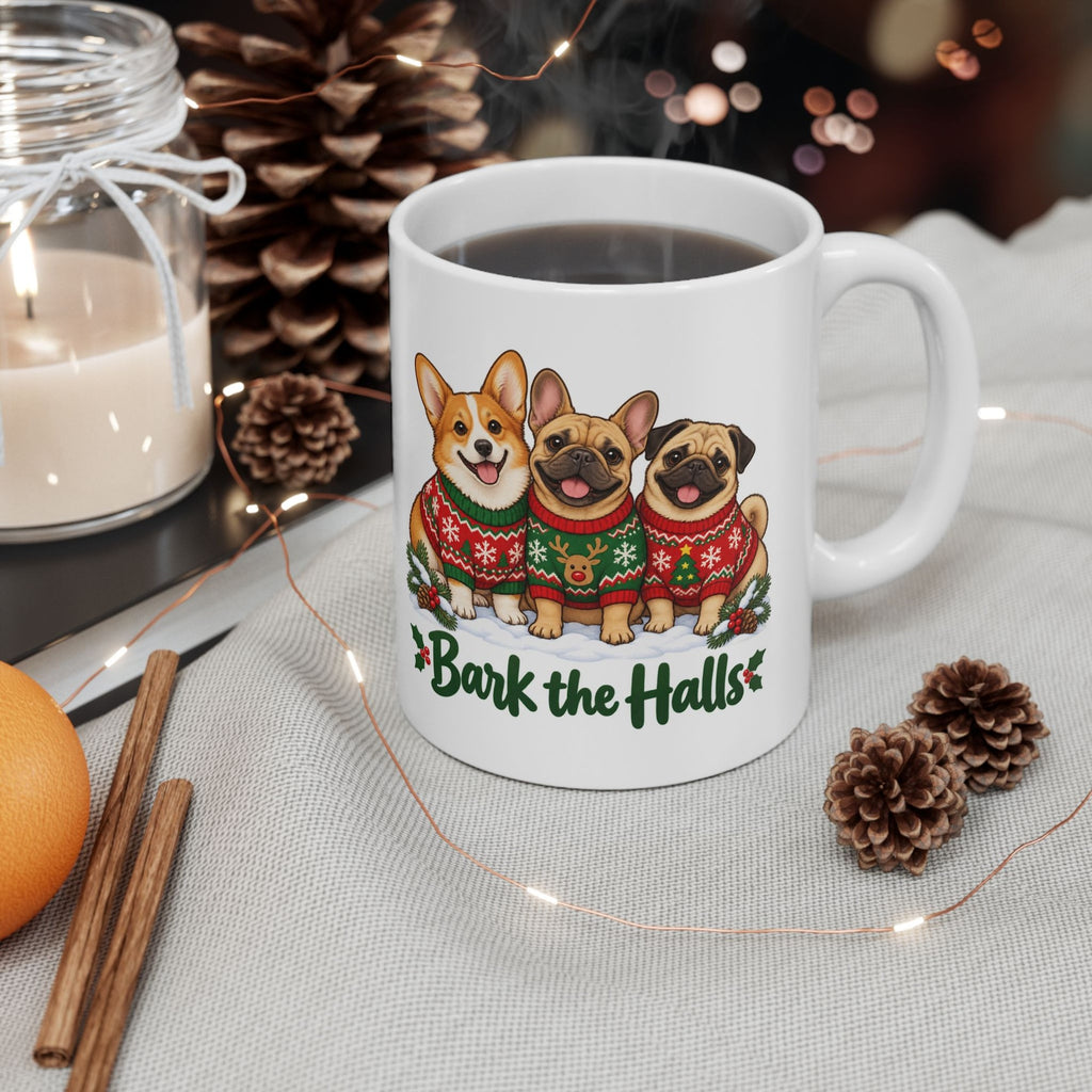 Bark the Halls Dog Christmas Mug, photo 6