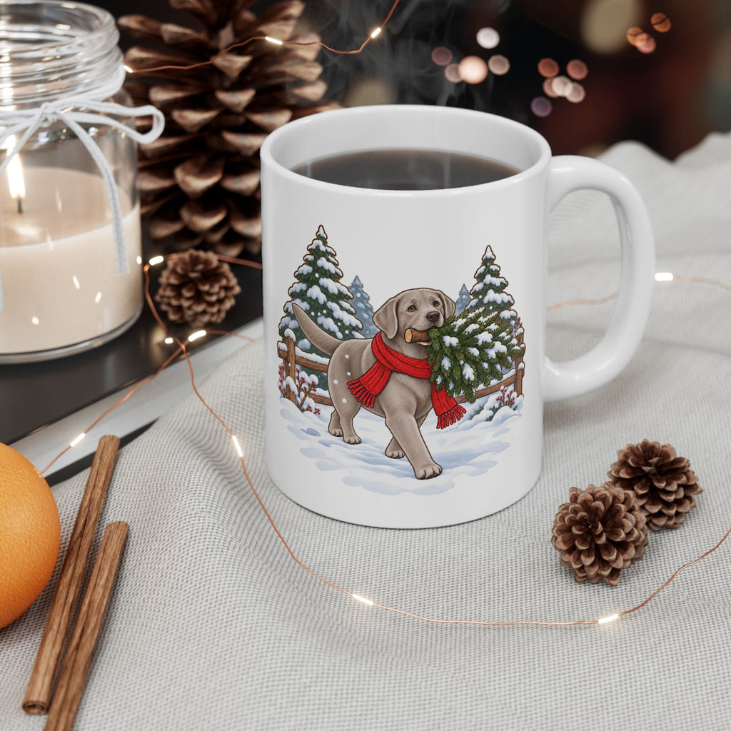 Silver Lab Christmas Mug, photo 6