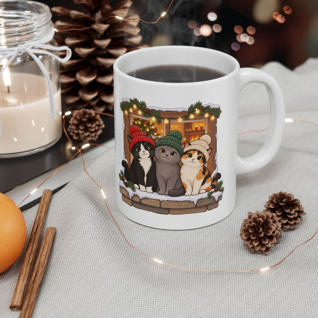 Christmas Cats in Winter Hats Mug, photo 6