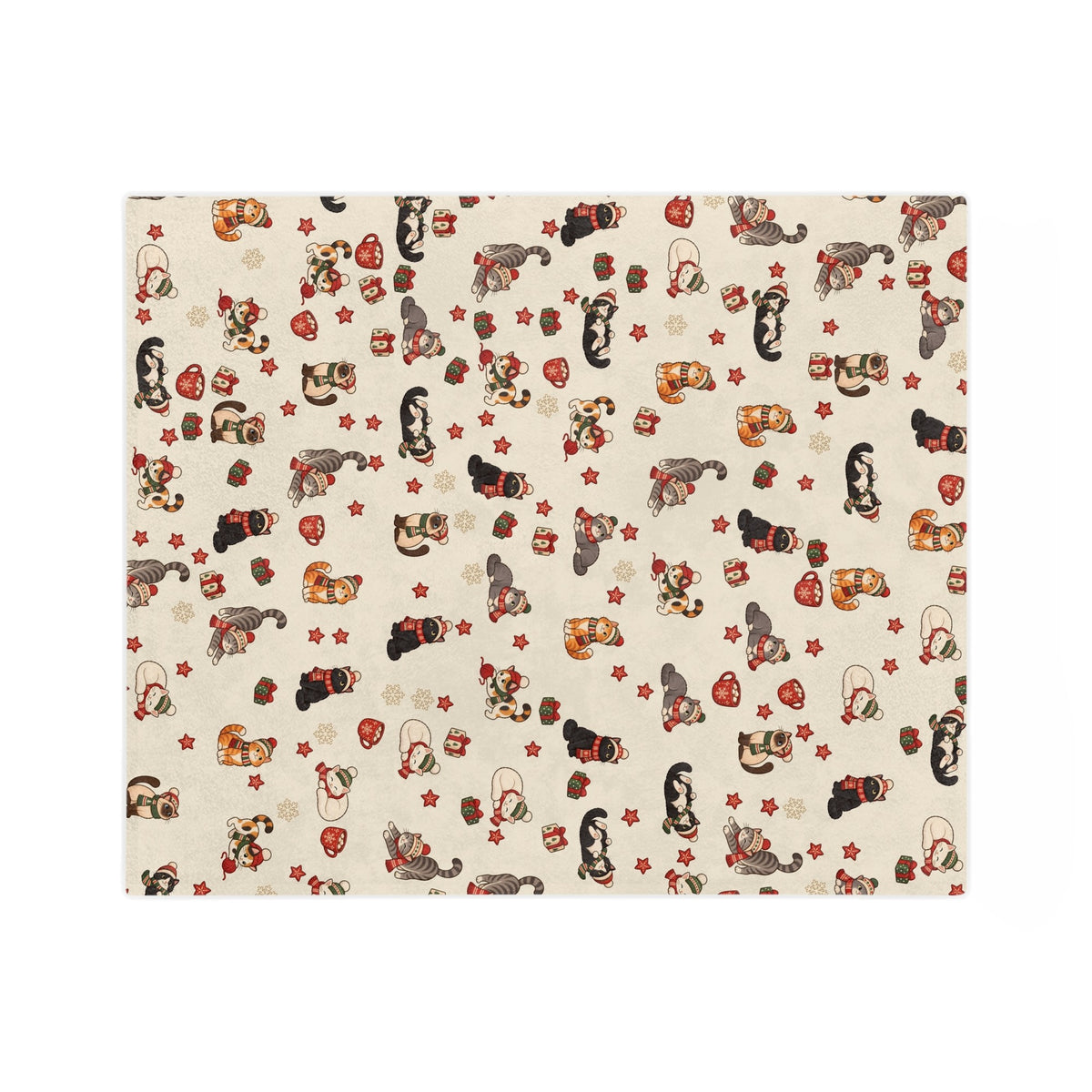 Christmas Cats in Hats Fleece Blanket, photo 6