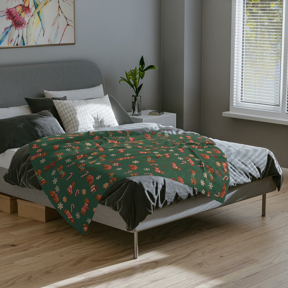 Dachshund Christmas Fleece Blanket, photo 7