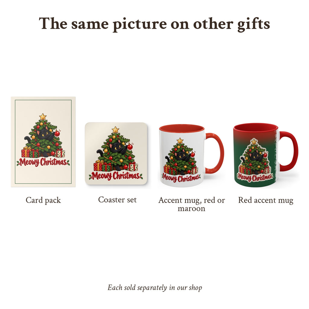 Meowy Christmas Black Cat Mug, photo 8