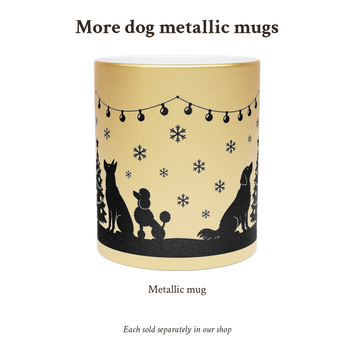 Dachshund Christmas Mug in Gold or Silver, photo 8