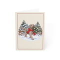 Silver Lab Christmas Folded Cards, Pack of 10