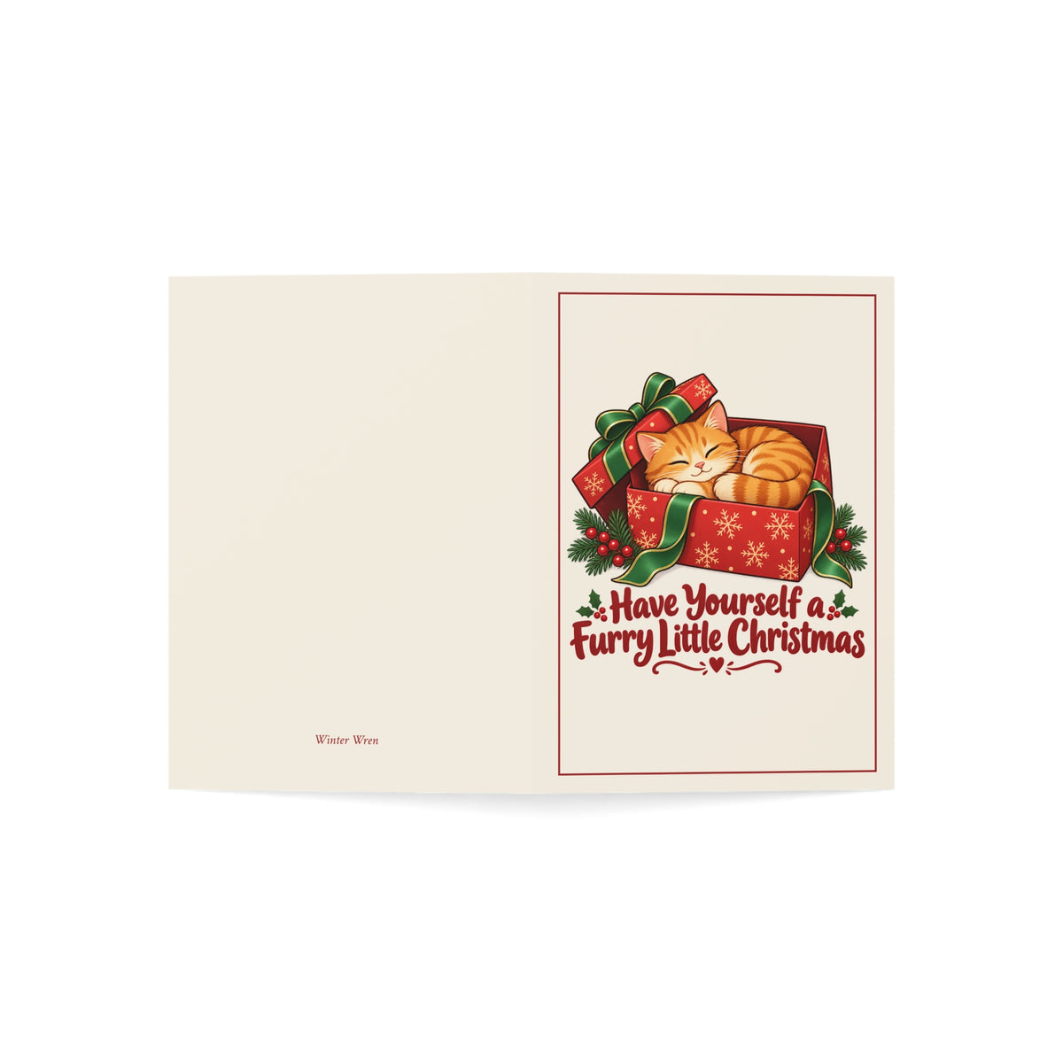 Have Yourself a Furry Little Christmas Folded Cards, Pack of 10