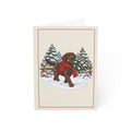Chocolate Lab Christmas Folded Cards, Pack of 10