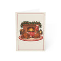 Dachshund by the Fireplace Christmas Folded Cards, Pack of 10