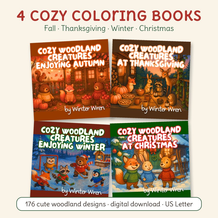 Cozy Woodland Creatures: All Four Books: cover