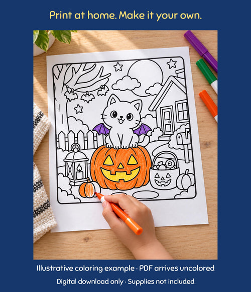 Bat Wings & Whiskers: Spooky Cats and Dogs Coloring Book, photo 2
