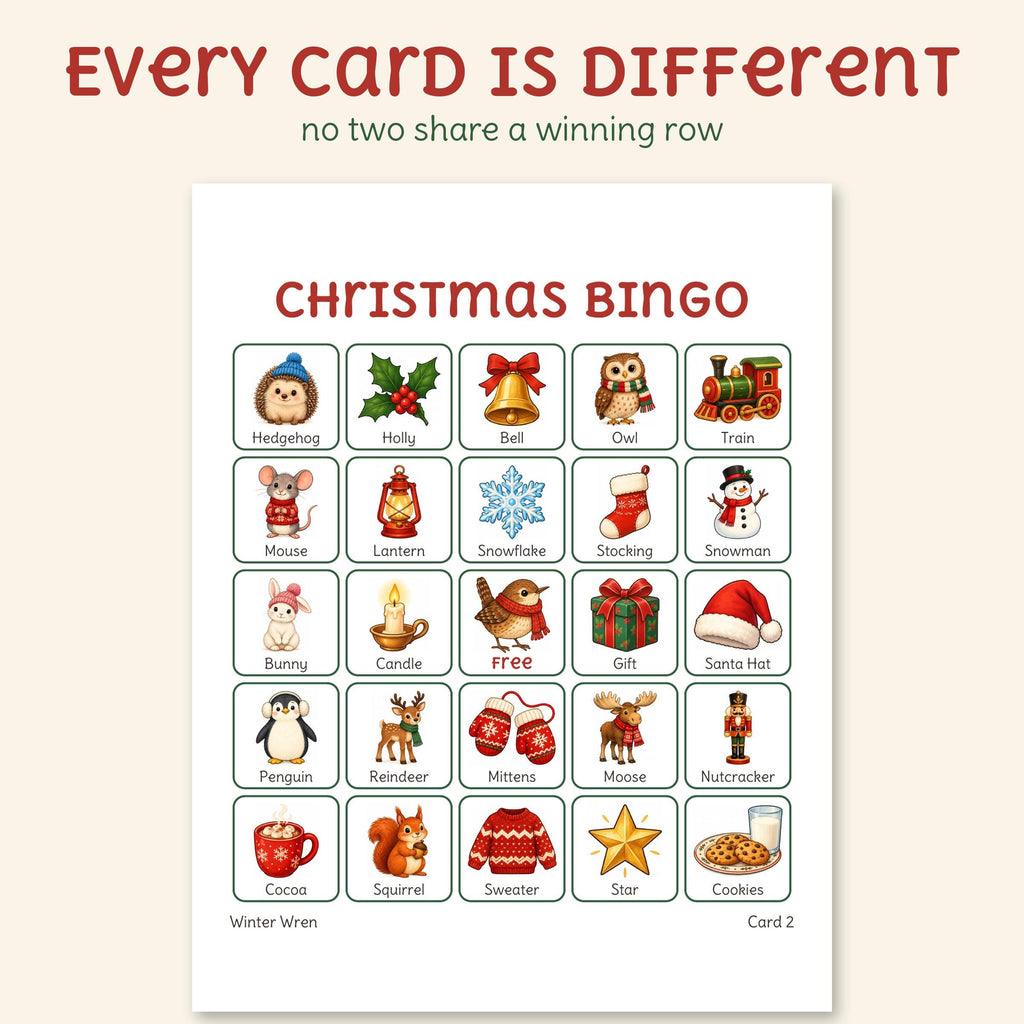 Christmas Bingo: Cozy Woodland Animals, photo 3