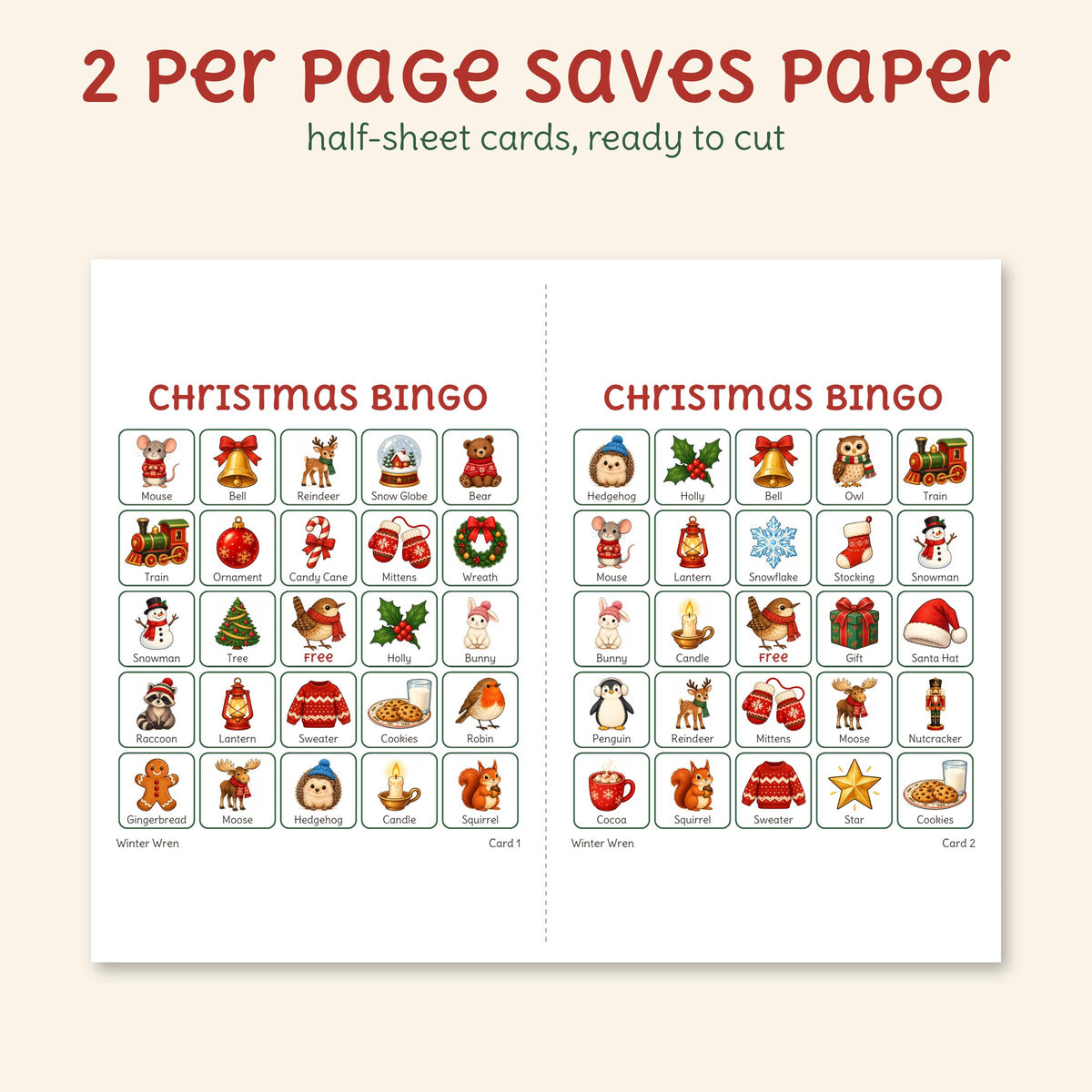 Christmas Bingo: Cozy Woodland Animals, photo 5
