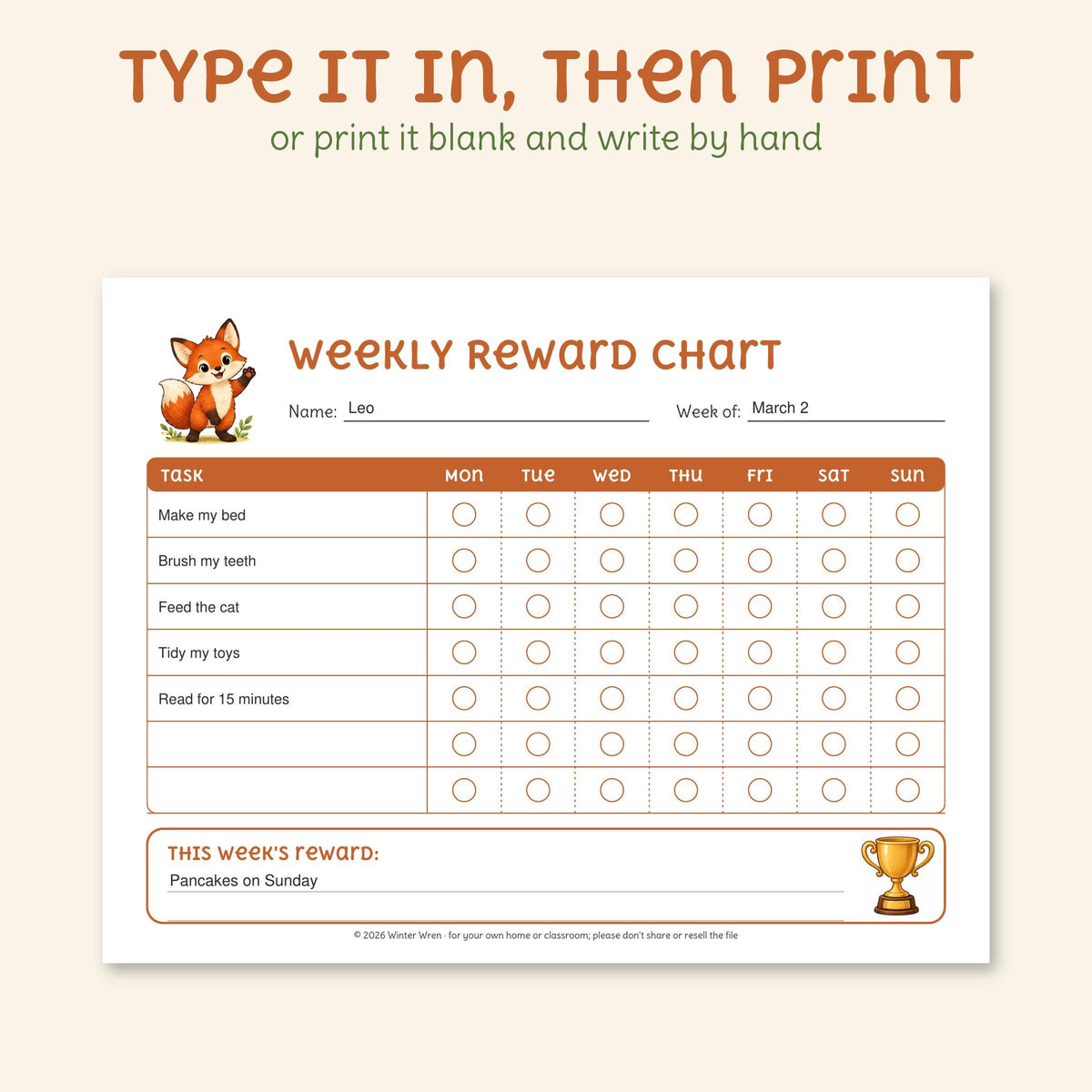 Woodland Reward Charts, photo 3