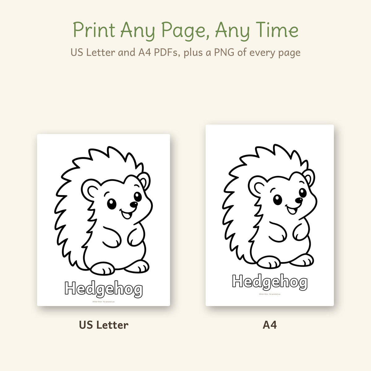 Woodland Animals Toddler Coloring Pages, photo 4