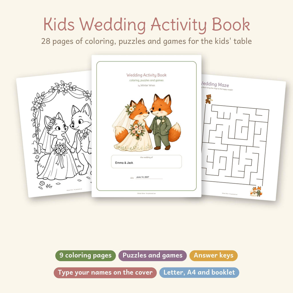 Kids Wedding Activity Book, photo 1
