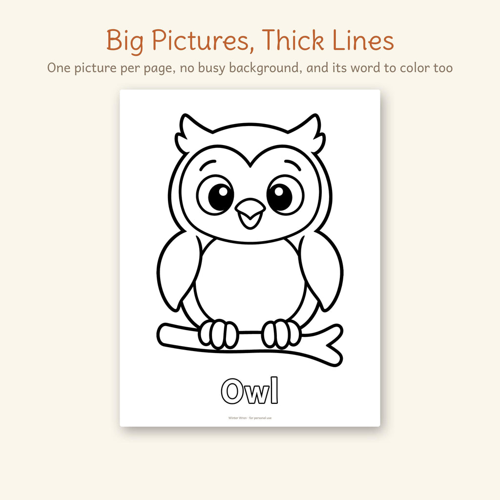 Woodland Animals Toddler Coloring Pages, photo 3