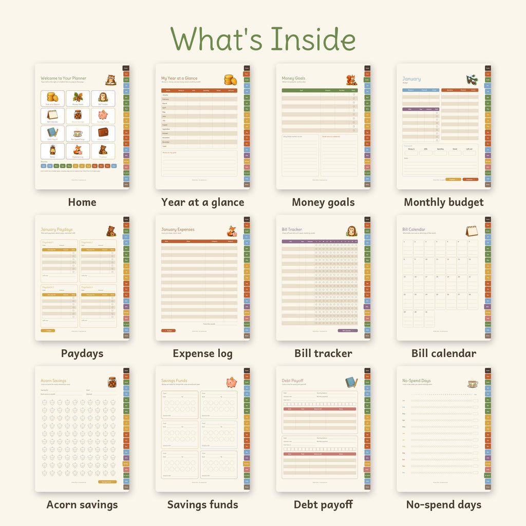 Cozy Woodland Budget Planner, photo 2