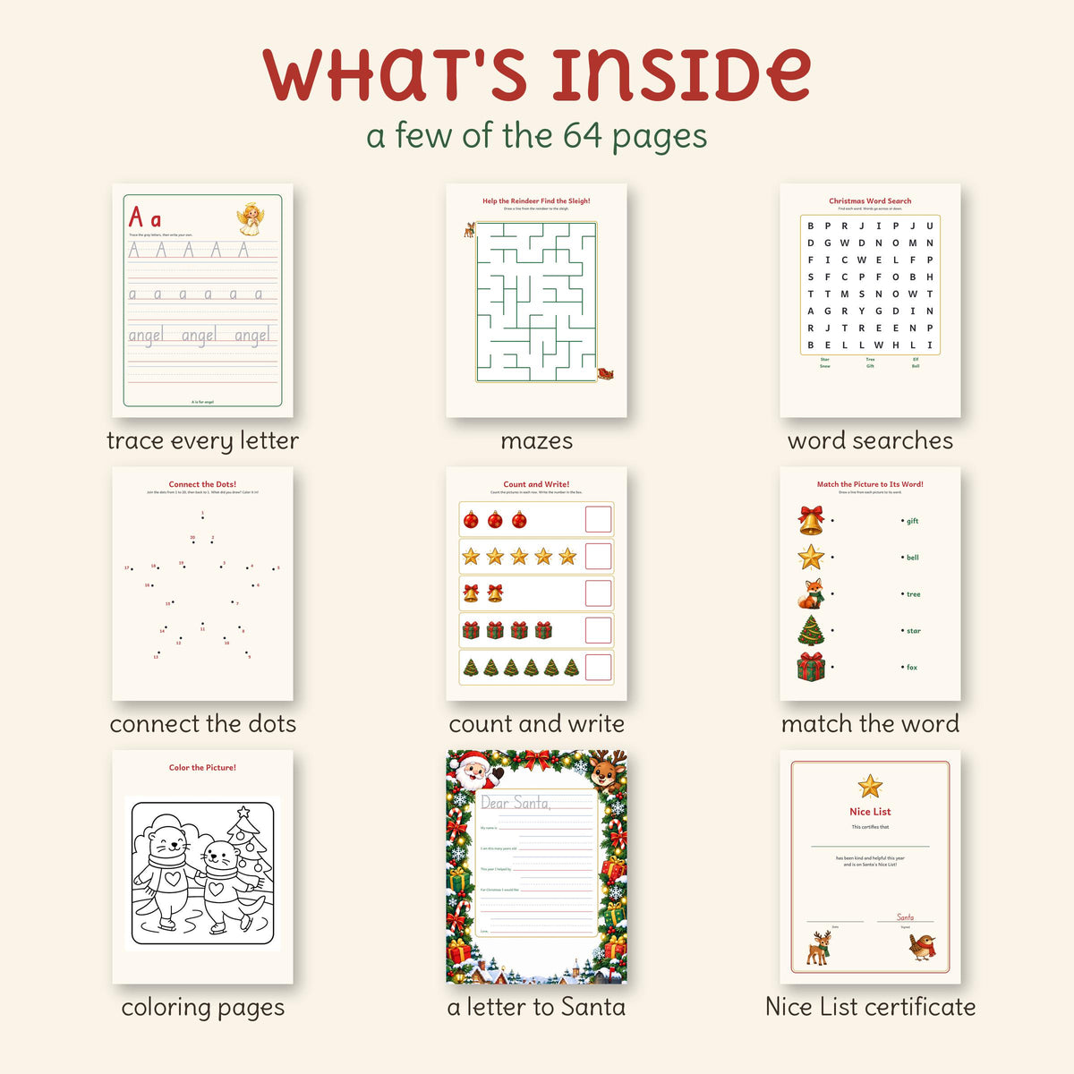 My Christmas Activity Book: Letters, Mazes, Puzzles and a Letter to Santa, photo 2
