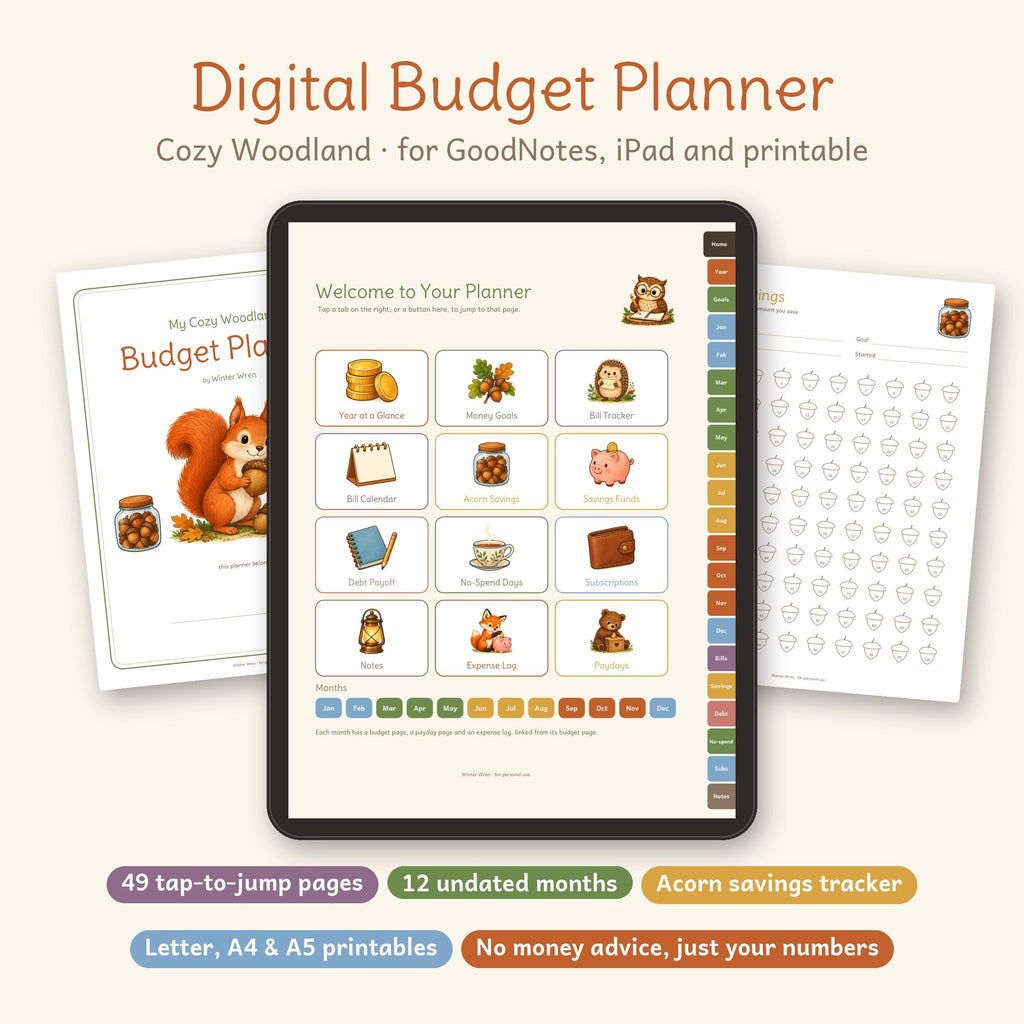 Cozy Woodland Budget Planner, photo 1