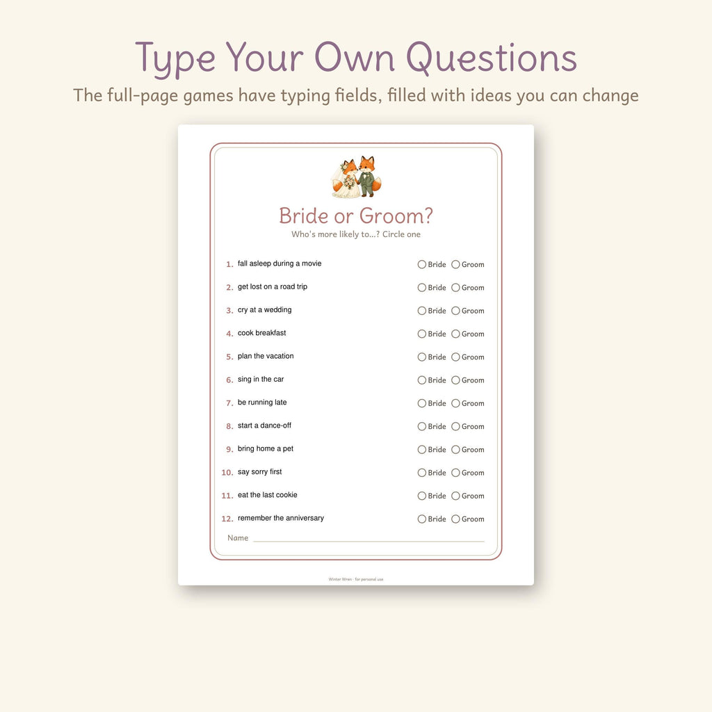 Bridal Shower Games Bundle, photo 4
