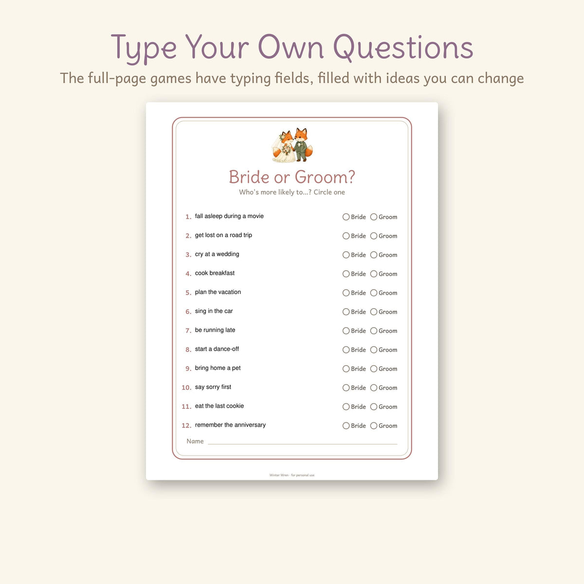 Bridal Shower Games Bundle, photo 4