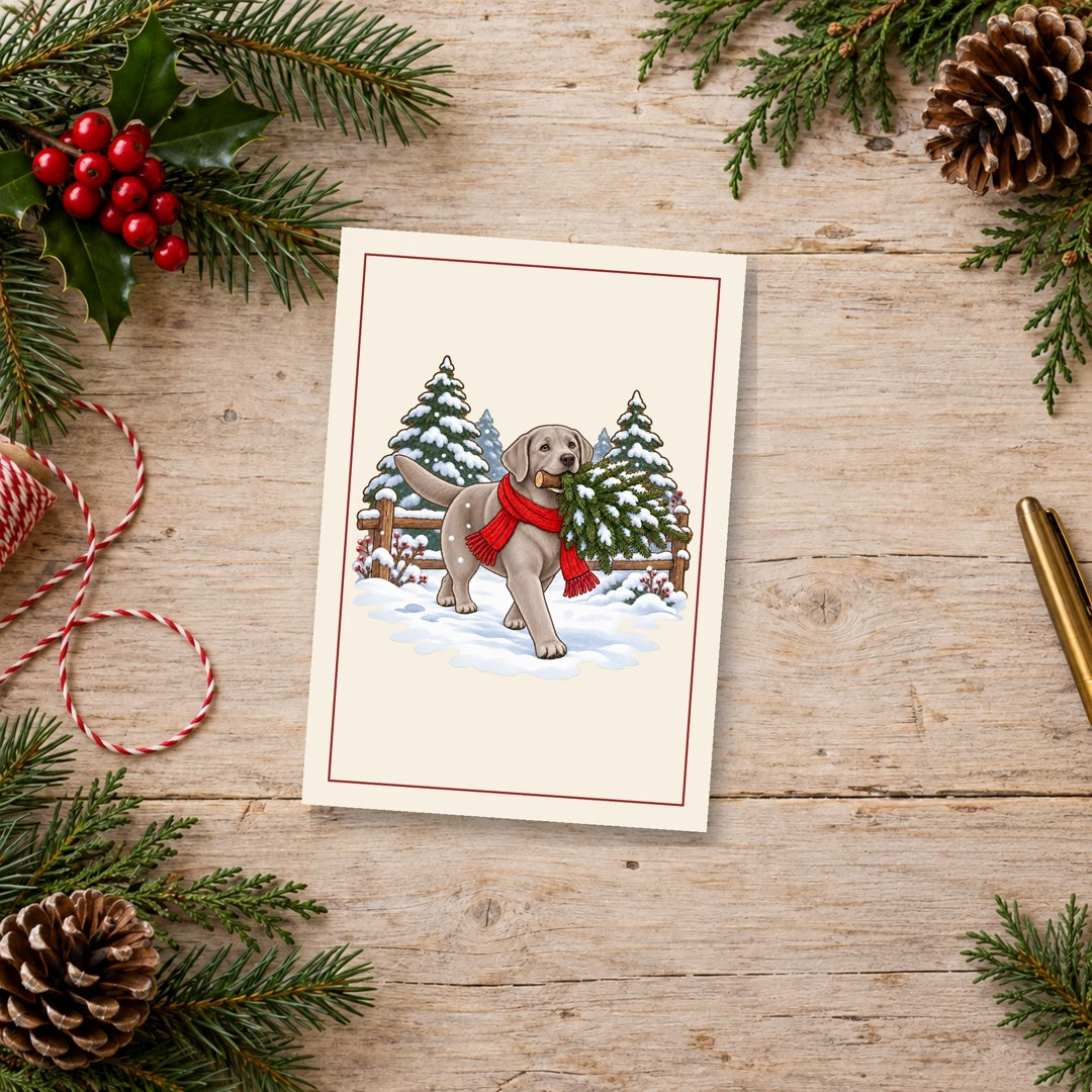 Silver Lab Christmas Cards, video