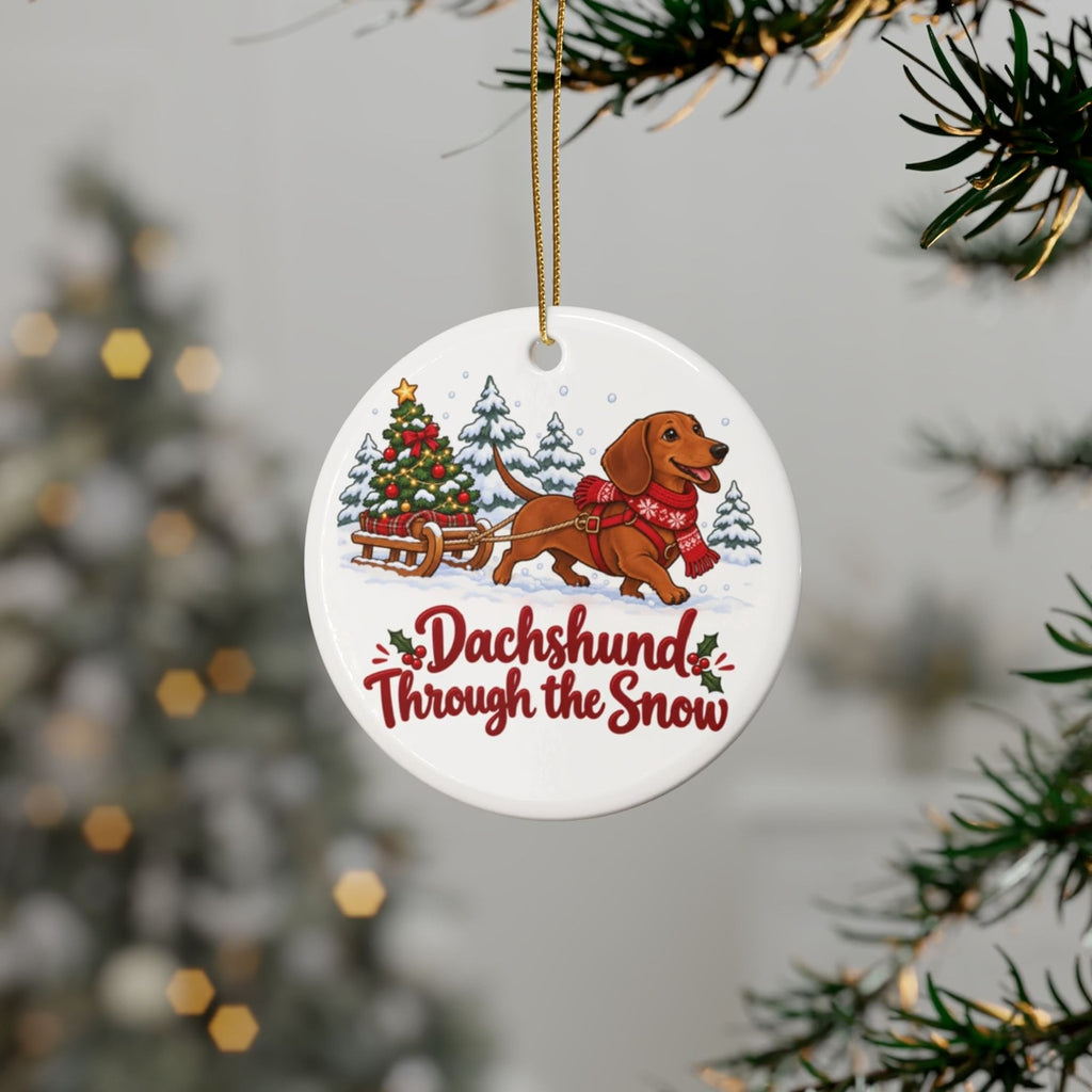 Dachshund Through the Snow Ornament, video
