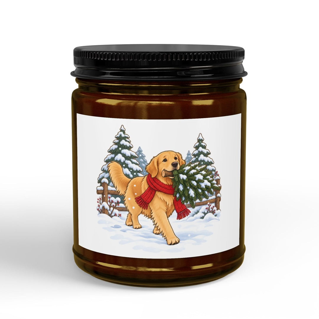 Golden Retriever Christmas Candle, video