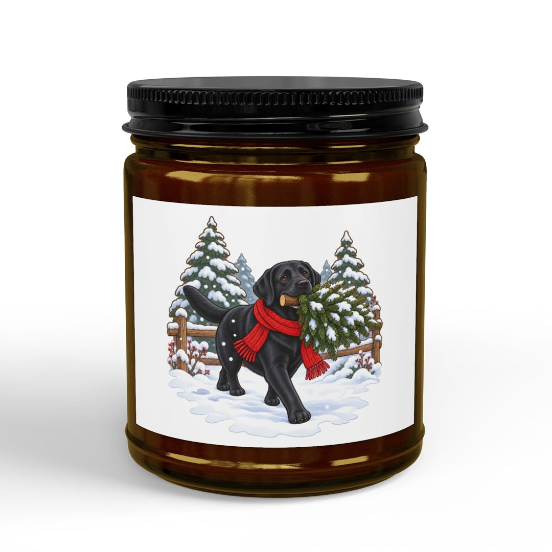 Black Lab Christmas Candle, video