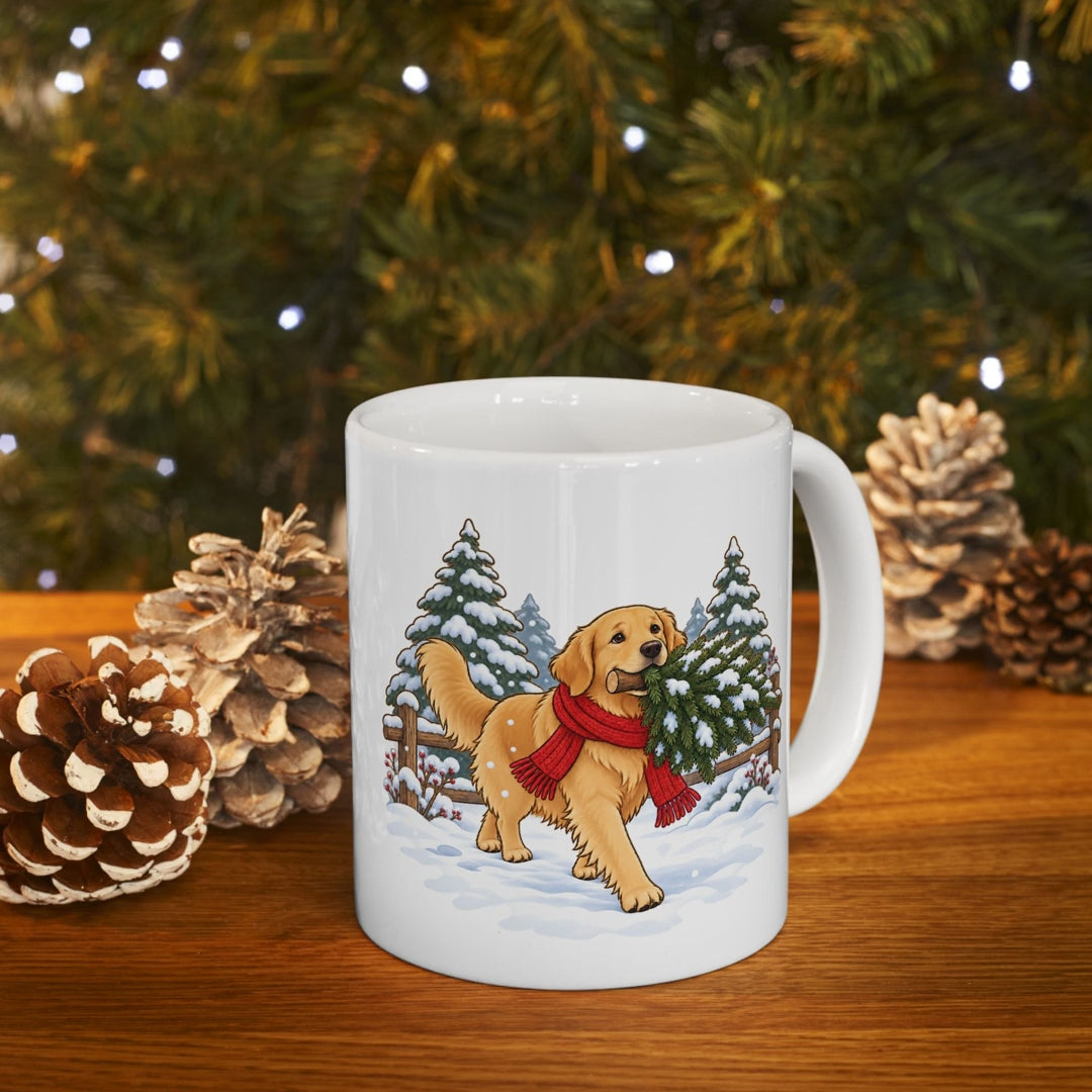 Golden Retriever Christmas Mug, video