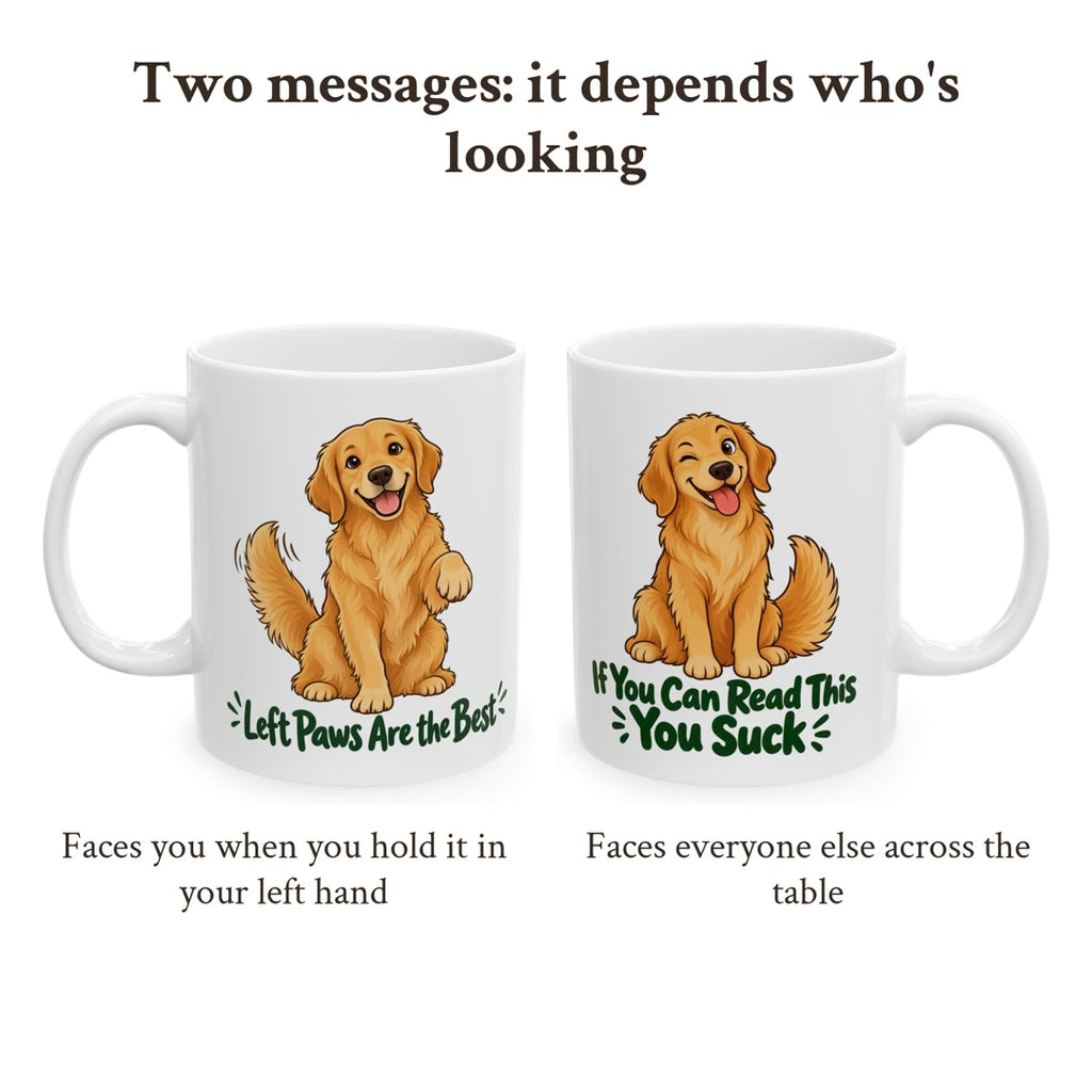 Left Paws Are the Best Golden Retriever Mug, video