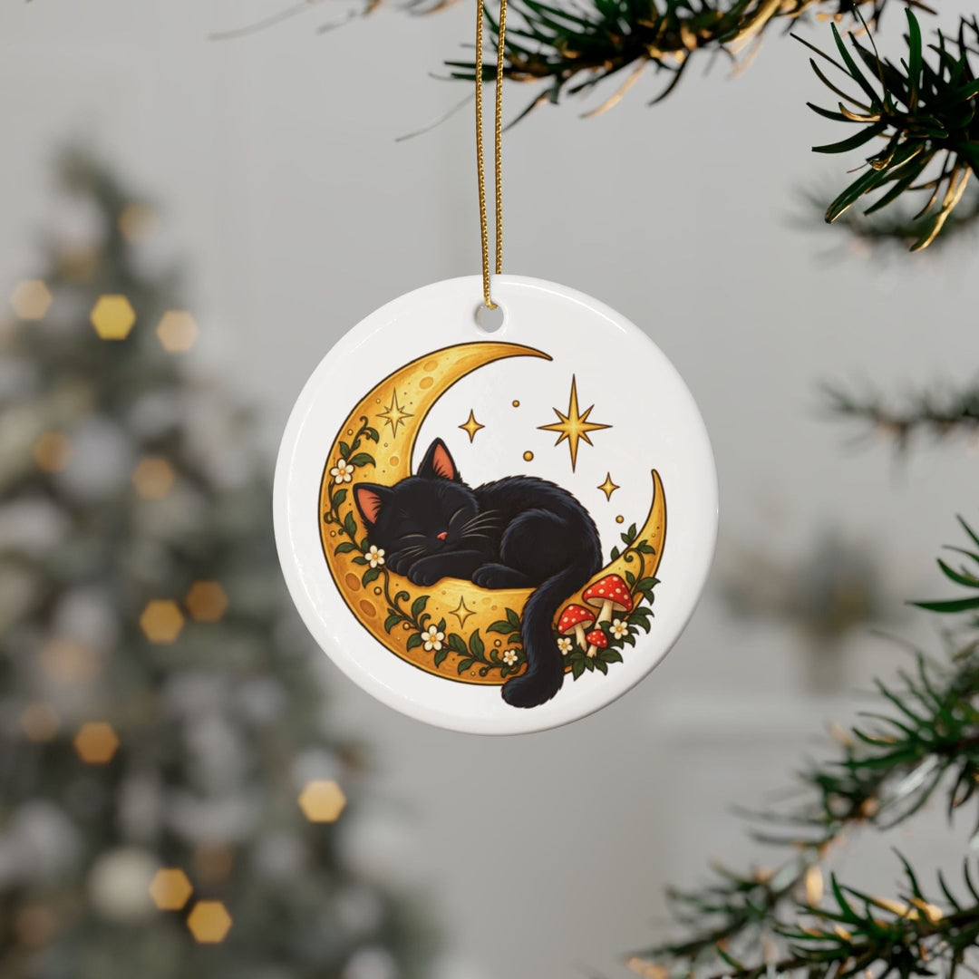 Black Cat on the Moon Ornament, video